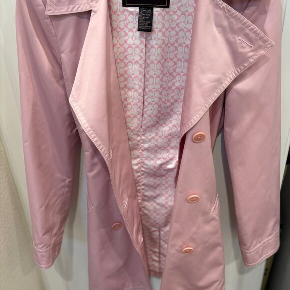Coach Pink Trench Coat - Picture 3 of 8